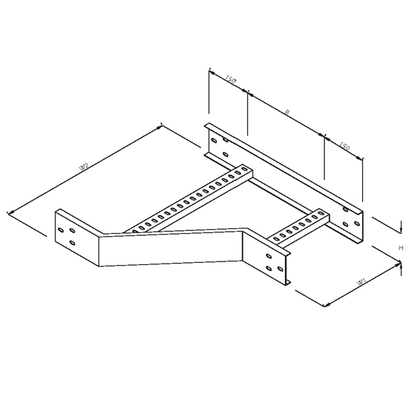 Steel_Cable_Ladder_30 Steel Cable Ladder – Right Offset Reducer