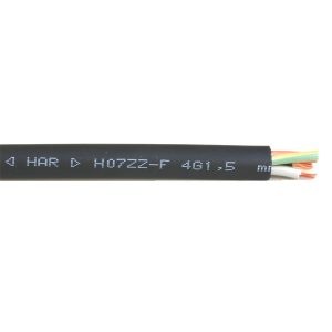 FRNC rubber cable H07ZZF acc. to EN 50525-3-21