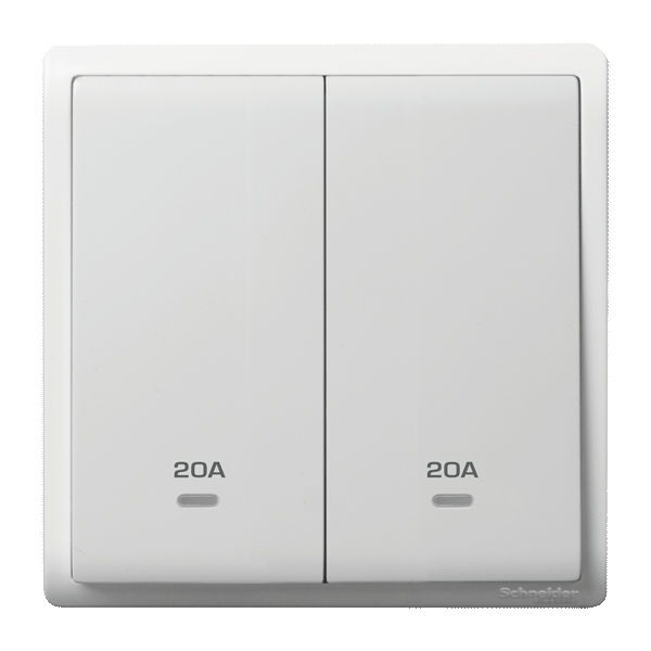 2 Gang Double Pole Switch